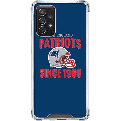 NFL New England Patriots Helmet Galaxy A72 5G Clear Case